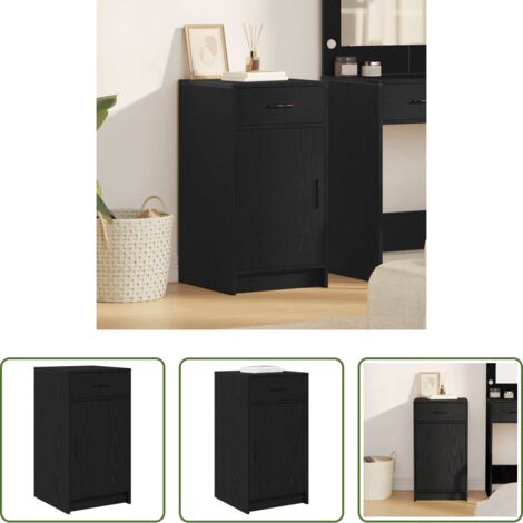 vidaXL Credenza rovere nero -  Credenza Rovere Nero 40 x 40.5 x 75 cm Legno multistrato