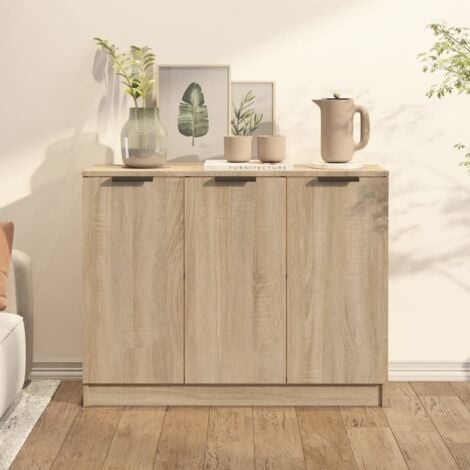 vidaXL Credenza Rovere Sonoma 90,5x30x70 cm in Legno Multistrato