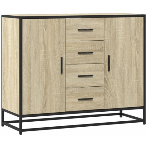 vidaXL Credenza Rovere Sonoma 92x35x76 cm in Legno Multistrato
