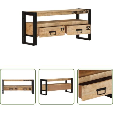 vidaXL Credenza TV -  Mobile Porta TV 100x30x45 cm in Legno Massello di Mango