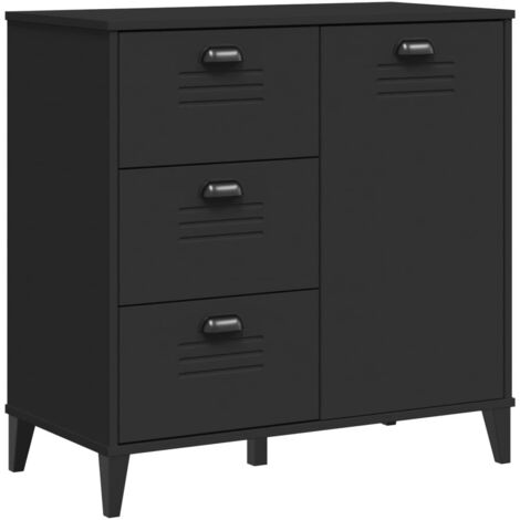 vidaXL Credenza VIKEN Nera 80x40x80 cm in Legno Multistrato