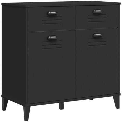 vidaXL Credenza VIKEN Nera 80x40x80 cm in Legno Multistrato