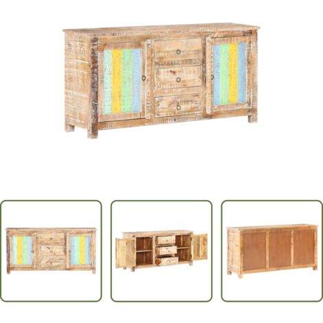 vidaXL Credenza vintage -  Credenza 151x40x75 cm in Legno Grezzo di Acacia