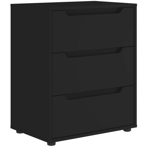 vidaXL Credenza VISNES Nera 60x40x73 cm in Legno Multistrato