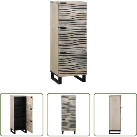 vidaXL Credenze -  Armadi e Supporti per Storage di Media Bianco e Nero