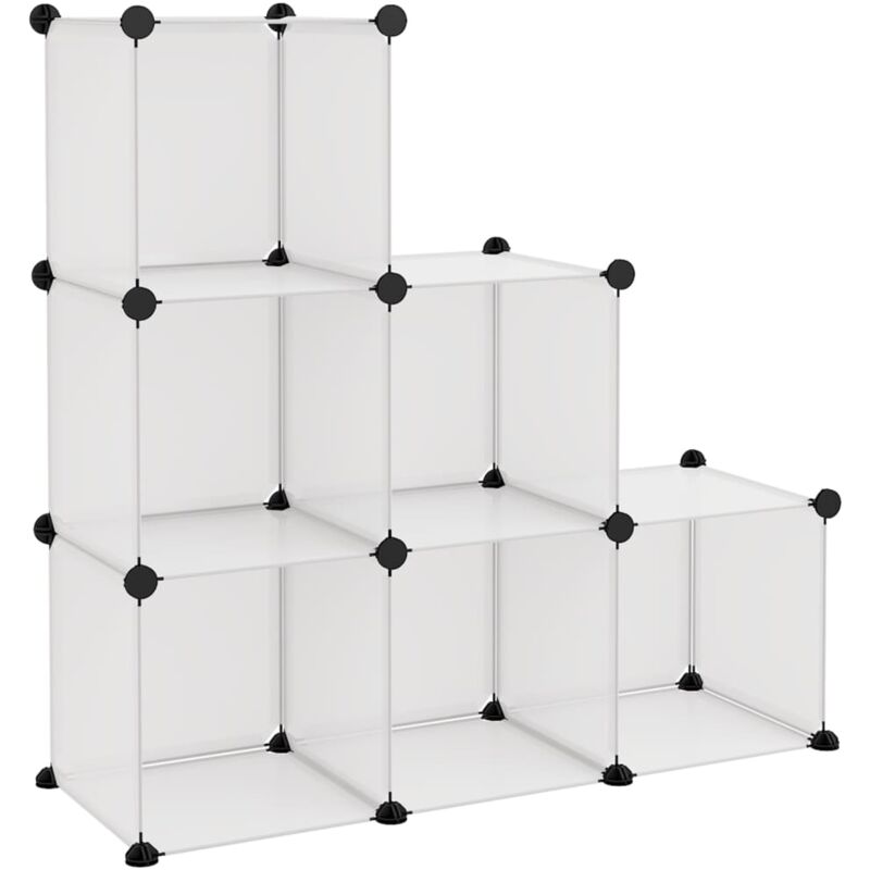 Vidaxl - Cubes de rangement 6 pcs Transparent pp