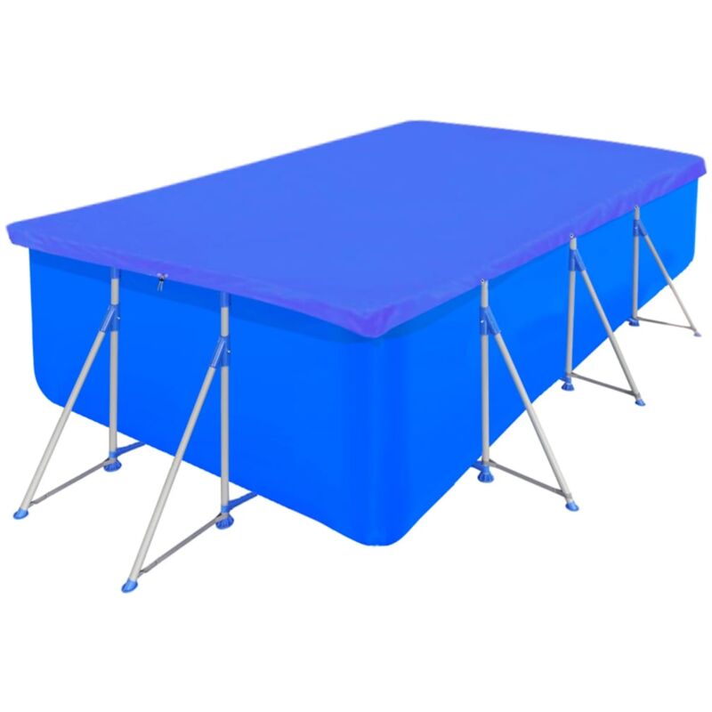 

vidaXL Cubierta de piscina 2 unidades rectangular PE 394x207cm 90 g/m² - Azul