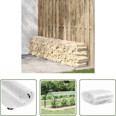 vidaXL Cubierta para jardín -  Lona transparente con ojales PVC 1x6 m