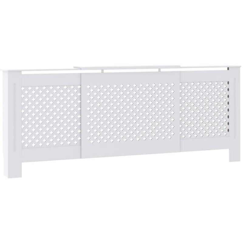 

vidaXL Cubierta para radiador MDF blanco 205 cm - Blanco