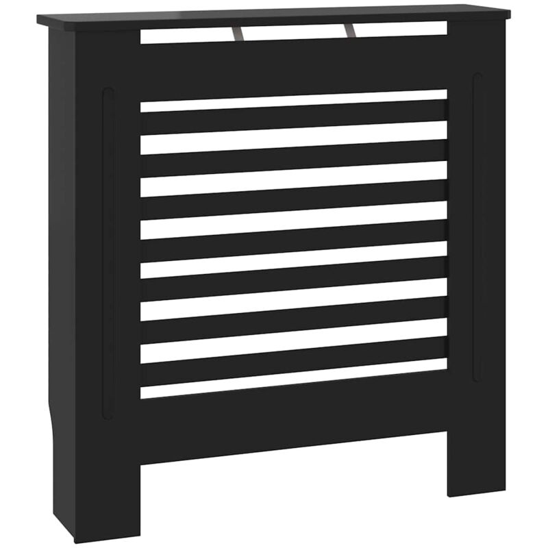 

vidaXL Cubierta para radiador MDF negro 78 cm - Negro