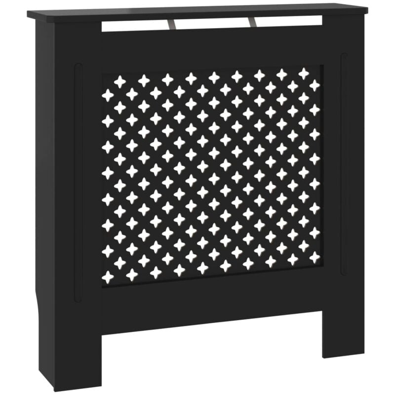 

vidaXL Cubierta para radiador MDF negro 78 cm - Negro