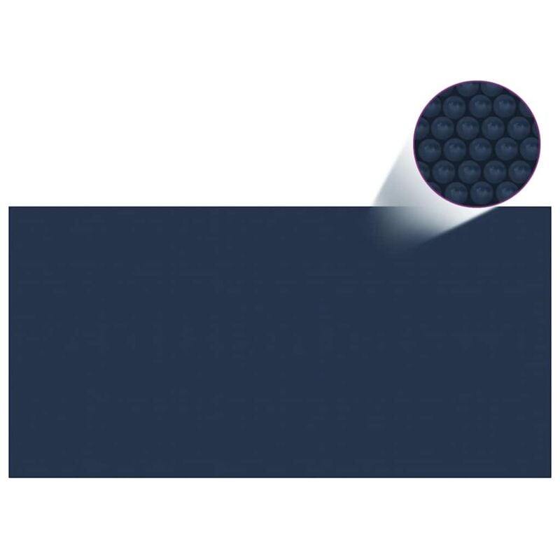 

Cubierta solar de piscina PE flotante negro y azul 1000x500cm - Negro - Vidaxl