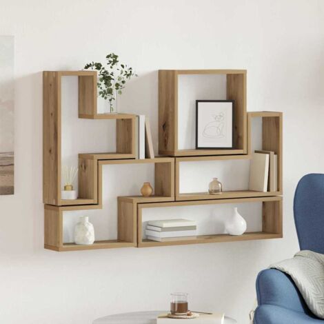 vidaXL Cubo da Parete Altro rovere artigianale 96 x 12 x 64 cm