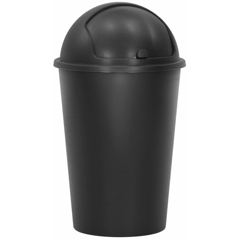 

Cubo de basura negro 50 L - Negro - Vidaxl