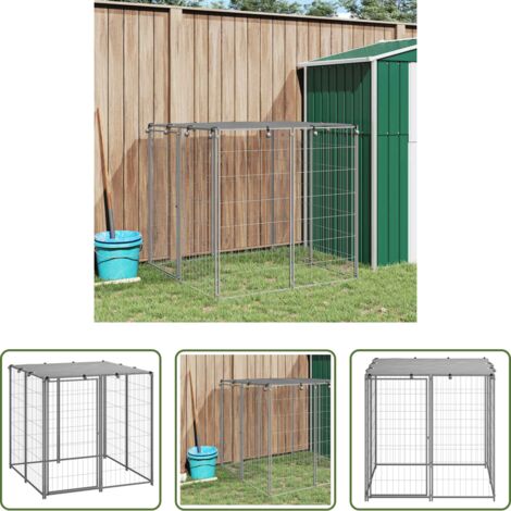vidaXL Cuccia in acciaio -  Cuccia per Cani Argento 110x110x110 cm in Acciaio