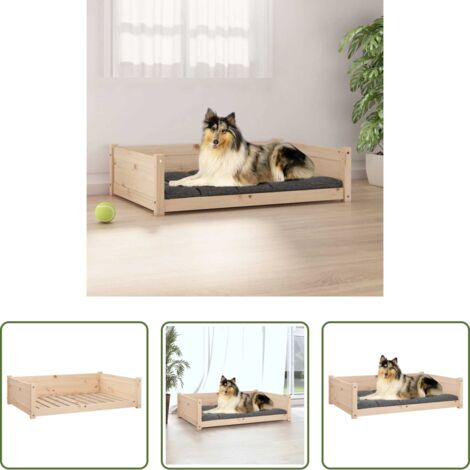 vidaXL Cuccia per cani in legno massello -  Cuccia per Cani 95,5x65,5x28 cm in Legno Massello di Pino