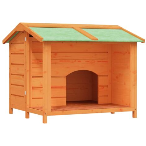 vidaXL Cuccia per Cani Marrone 96x87x80,5 cm in Legno Massello di Pino