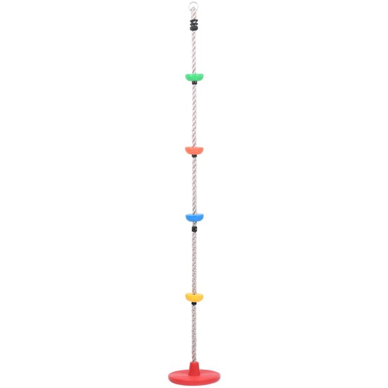 

Vidaxl - Cuerda para trepar con plataformas y disco 200 cm - Marrón