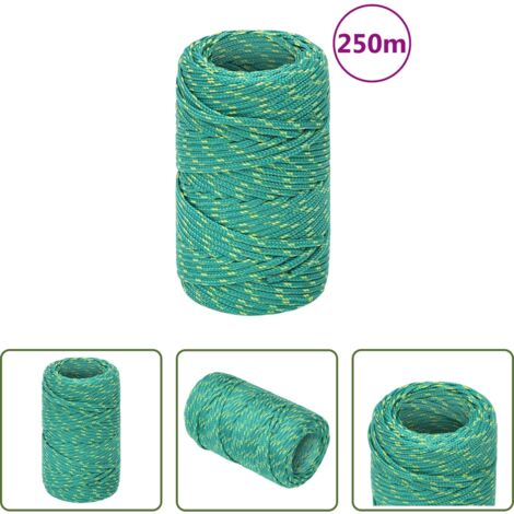 vidaXL Cuerda verde -  Cuerda de barco polipropileno verde 2 mm 250 m