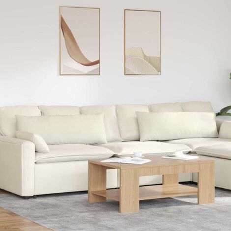 vidaXL Cuscini da Divano 2 pcs Crema 120 x 40 cm Tessuto in Cords