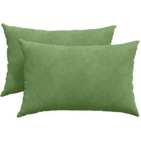 vidaXL Cuscini da Divano 2 pcs Verde chiaro 60 x 40 cm
