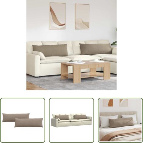 vidaXL Cuscini in tessuto -  Cuscini da Divano 2 pcs Talpa 120 x 40 cm Tessuto