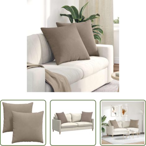 vidaXL Cuscini in tessuto -  Cuscini da Divano 2 pcs Talpa 60 x 60 cm Tessuto