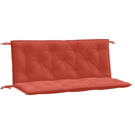 vidaXL Cuscini Panca Giardino 2pz Rosso Mélange 120x50x7 cm Tessuto