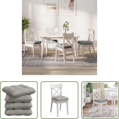 vidaXL Cuscini per divano -  Cuscini per Seduta 4 pcs Grigio chiaro 45 x 45 cm