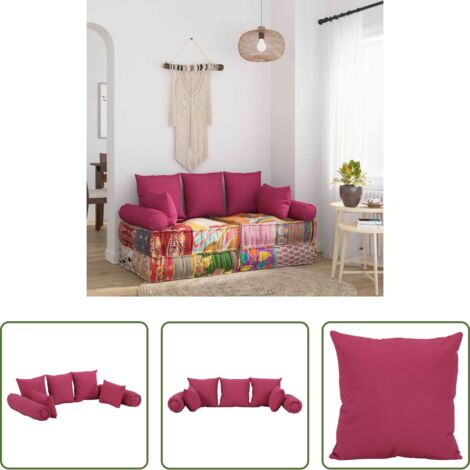 vidaXL Cuscini per divano -  Set di Cuscini 7 pz in Tessuto Rosa