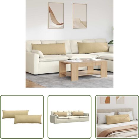 vidaXL Cuscini rimovibili -  Cuscini da Divano 2 pcs Grigio Verde 120 x 40 cm