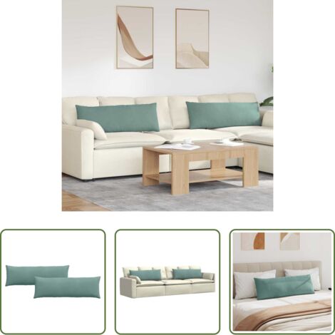 vidaXL Cuscini verde mare -  Cuscini da Divano 2 pcs Verde Mare 120 x 40 cm Tessuto in Cords