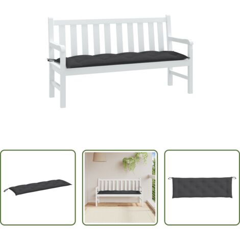 vidaXL Cuscino da esterno -  Cuscino Panca Giardino Antracite Mélange 150x50x7 cm Tessuto