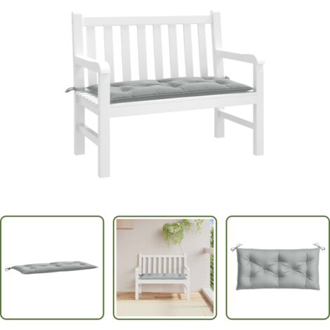 vidaXL Cuscino da esterno -  Cuscino Panca Giardino Grigio Chiaro Mélange 100x50x7cm Tessuto