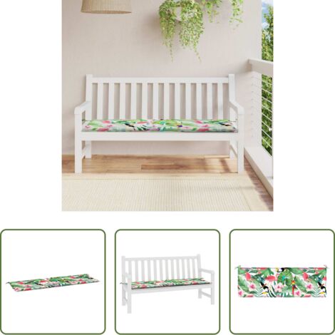 vidaXL Cuscino da esterno -  Cuscino Panca Giardino Multicolore 150x50x4cm in Tessuto Oxford