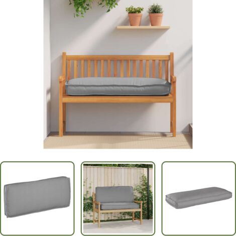vidaXL Cuscino da interno -  Cuscino Grigio 120 x 50 x 12 cm Tessuto Oxford
