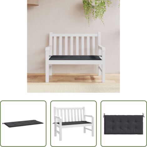 vidaXL Cuscino esterno -  Cuscino per Panca Nero 100x50x4 cm in Tessuto Oxford