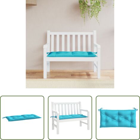 vidaXL Cuscino esterno -  Cuscino per Panca Turchese 100x50x7 cm in Tessuto Oxford