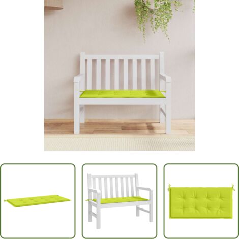vidaXL Cuscino esterno -  Cuscino per Panca Verde Brillante 100x50x3 cm in Tessuto Oxford