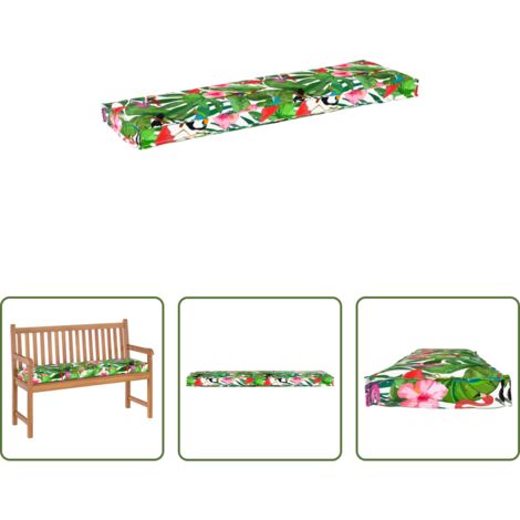vidaXL Cuscino impermeabile -  Cuscino Floreale Multicolore 140 x 40 x 8 cm Tessuto Oxford