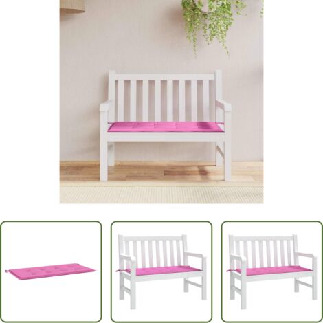 vidaXL Cuscino in schiuma -  Cuscino per Sedia Rosa 120 x 50 x 3 cm Tessuto Oxford