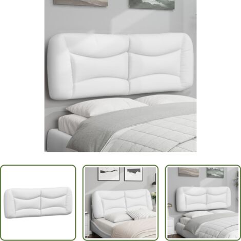 vidaXL Cuscino in similpelle -  Cuscino Testiera Hvar Bianco 120 cm in Similpelle
