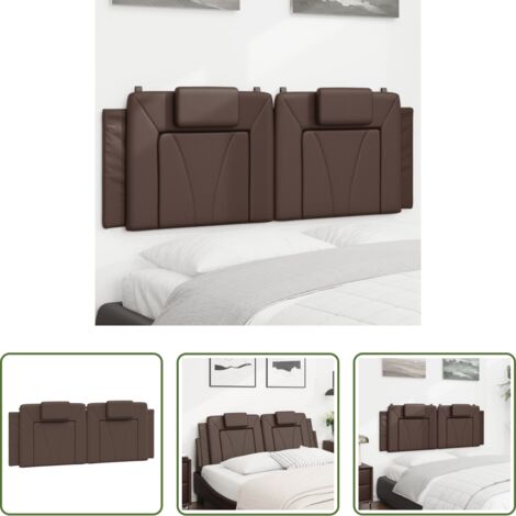 vidaXL Cuscino in similpelle -  Cuscino Testiera Viana Marrone 120 cm in Similpelle