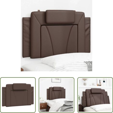 vidaXL Cuscino in similpelle -  Cuscino Testiera Viana Marrone 80 cm in Similpelle