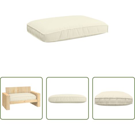 vidaXL Cuscino interno -  Cuscino Crema 120 x 80 x 12 cm Tessuto Oxford