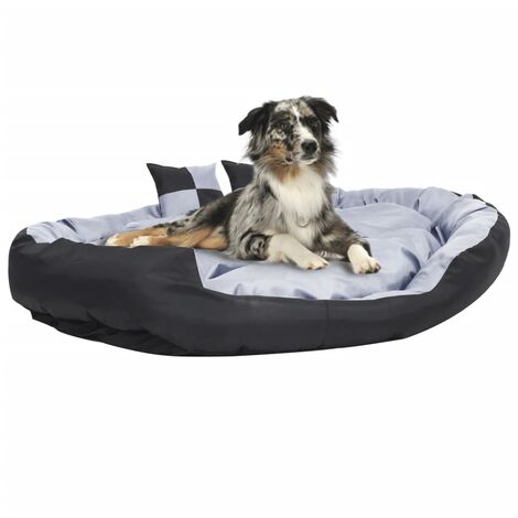 vidaXL Cuscino per Cani Reversibile Lavabile Grigio Nero 150x120x25 cm