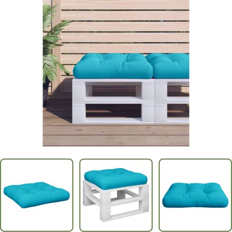 vidaXL Cuscino per esterno -  Cuscino per Pallet Turchese 60x60x12 cm Tessuto