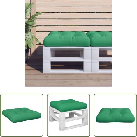 vidaXL Cuscino per esterno -  Cuscino per Pallet Verde 58x58x10 cm in Tessuto