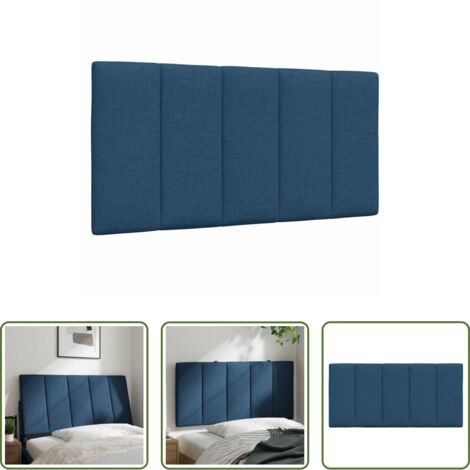 vidaXL Cuscino per letto -  Cuscino Testiera Hanko Blu 100 cm in Tessuto