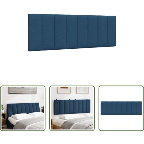 vidaXL Cuscino per letto -  Cuscino Testiera Hanko Blu 140 cm in Tessuto